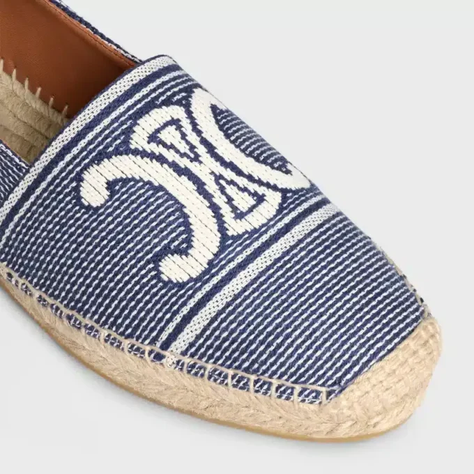 Espadryle CELINE z tkaniny w paski z motywem Triomphe Espadryle CELINE z tkaniny w paski z motywem Triomphe