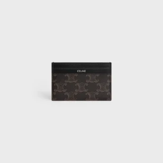 Etui na karty z Triomphe Canvas i skóry cielęcej
