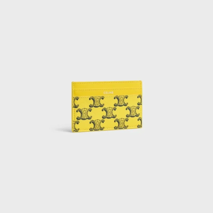 Etui na karty z Triomphe Canvas i skóry cielęcej Etui na karty z Triomphe Canvas i skóry cielęcej
