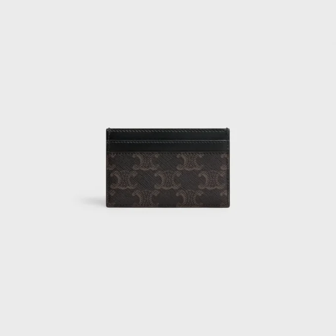Etui na karty z Triomphe Canvas i skóry cielęcej Etui na karty z Triomphe Canvas i skóry cielęcej