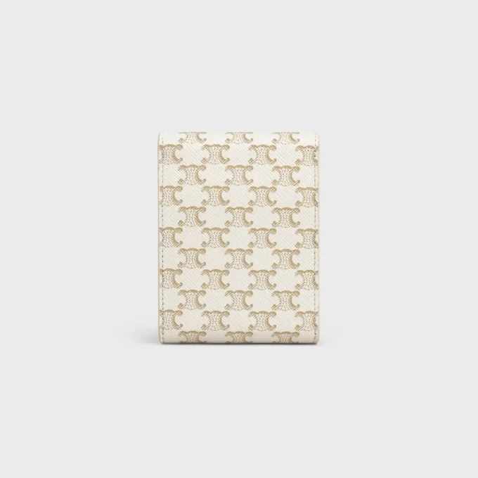 Etui na karty z Triomphe Canvas i skóry jagnięcej