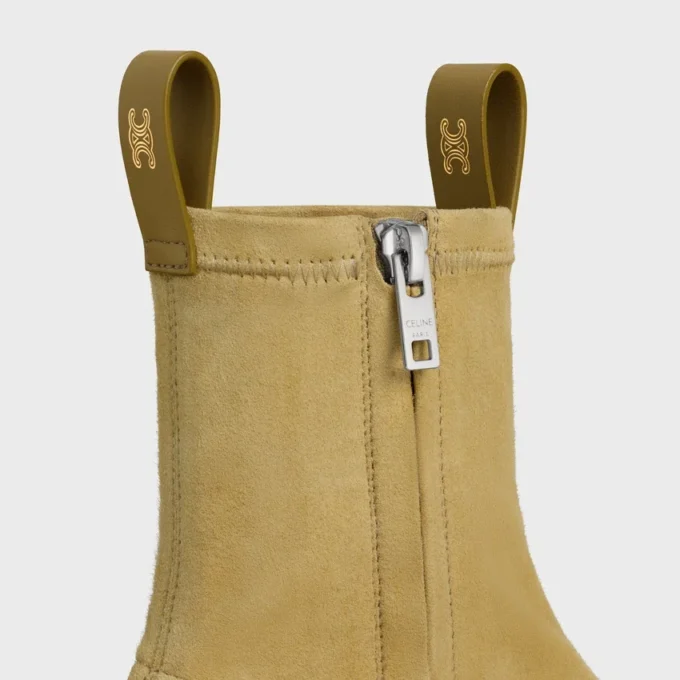 Buty Flow z zamkiem błyskawicznym, wykonane z elastycznej zamszowej skóry jagnięcej Buty Flow z zamkiem błyskawicznym, wykonane z elastycznej zamszowej skóry jagnięcej