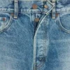 Haftowane dżinsy typu boyfriend 001 z bawełnianego denimu Haftowane dżinsy typu boyfriend 001 z bawełnianego denimu