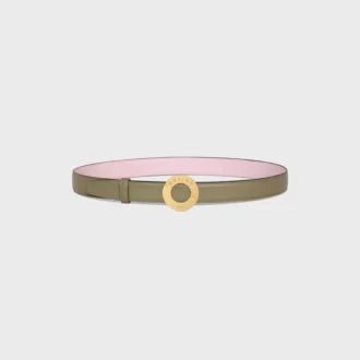 Klamra CELINE Disc 25 mm z metalu i dwustronny pasek 25 mm z skóry Taurillon Klamra CELINE Disc 25 mm z metalu i dwustronny pasek 25 mm z skóry Taurillon