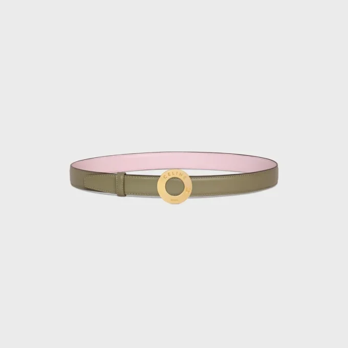 Klamra CELINE Disc 25 mm z metalu i dwustronny pasek 25 mm z skóry Taurillon Klamra CELINE Disc 25 mm z metalu i dwustronny pasek 25 mm z skóry Taurillon