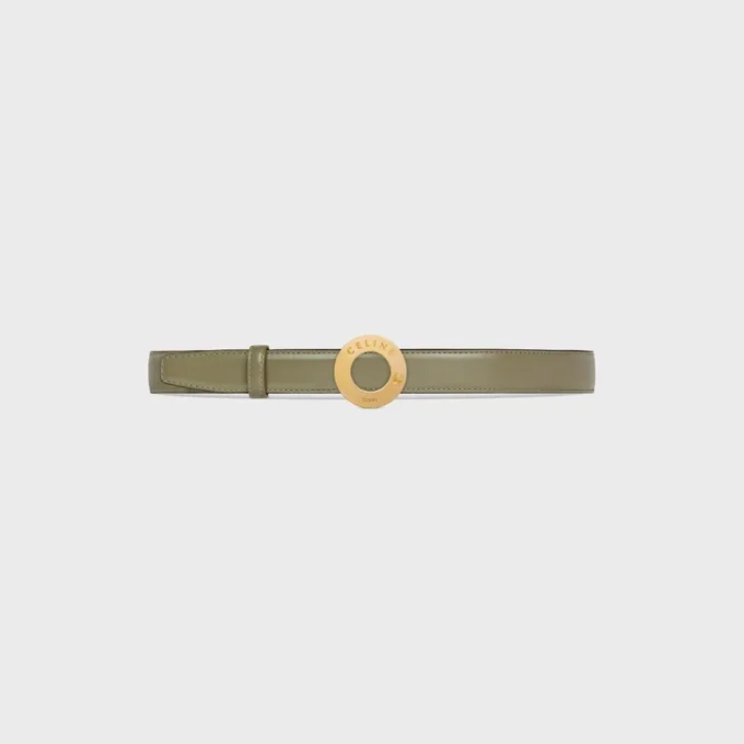 Klamra CELINE Disc 25 mm z metalu i dwustronny pasek 25 mm z skóry Taurillon Klamra CELINE Disc 25 mm z metalu i dwustronny pasek 25 mm z skóry Taurillon