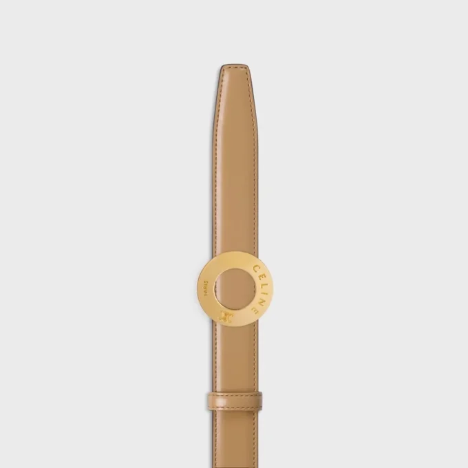 Klamra CELINE Disc 25 mm z metalu i dwustronny pasek 25 mm z skóry Taurillon Klamra CELINE Disc 25 mm z metalu i dwustronny pasek 25 mm z skóry Taurillon