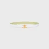 Klamra Triomphe z metalu i dwustronny pasek 25 mm z gładkiej i ziarnistej skóry cielęcej Klamra Triomphe z metalu i dwustronny pasek 25 mm z gładkiej i ziarnistej skóry cielęcej