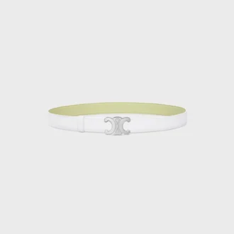 Klamra Triomphe z metalu i dwustronny pasek 25 mm z gładkiej i ziarnistej skóry cielęcej Klamra Triomphe z metalu i dwustronny pasek 25 mm z gładkiej i ziarnistej skóry cielęcej