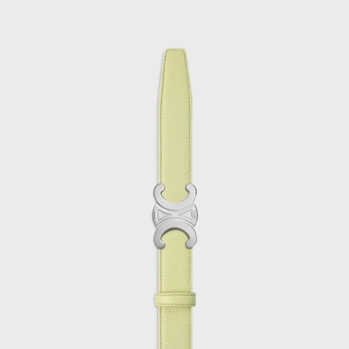 Klamra Triomphe z metalu i dwustronny pasek 25 mm z gładkiej i ziarnistej skóry cielęcej Klamra Triomphe z metalu i dwustronny pasek 25 mm z gładkiej i ziarnistej skóry cielęcej