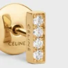 Kolczyki CELINE Line z żółtego złota z brylantami