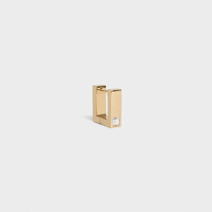 Kolczyki CELINE Sentimental Square z żółtego złota i diamentów Kolczyki CELINE Sentimental Square z żółtego złota i diamentów
