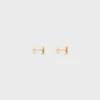 Kolczyki na sztyfcie Triomphe z kryształkami Strass i mosiądzu z wykończeniem w kolorze złotym