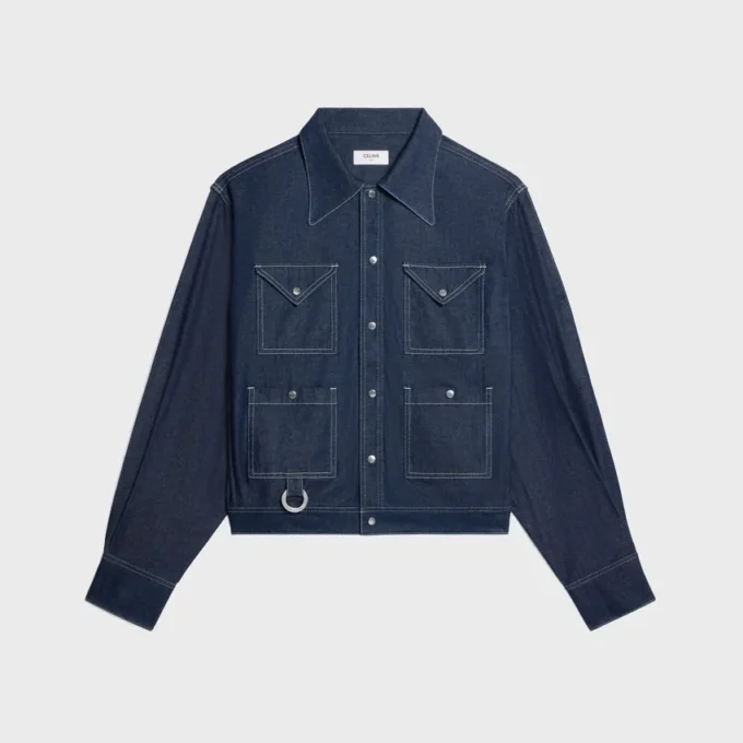 Koszula z bawełnianego denimu Koszula z bawełnianego denimu