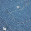 Koszula z krótkim rękawem z bawełnianego denimu Koszula z krótkim rękawem z bawełnianego denimu