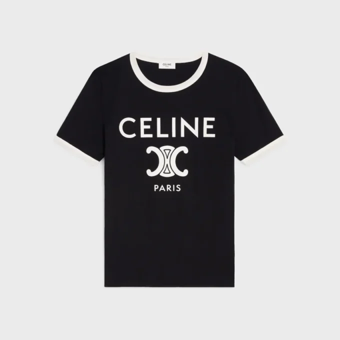 Koszulka CELINE Paris z bawełnianego dżerseju