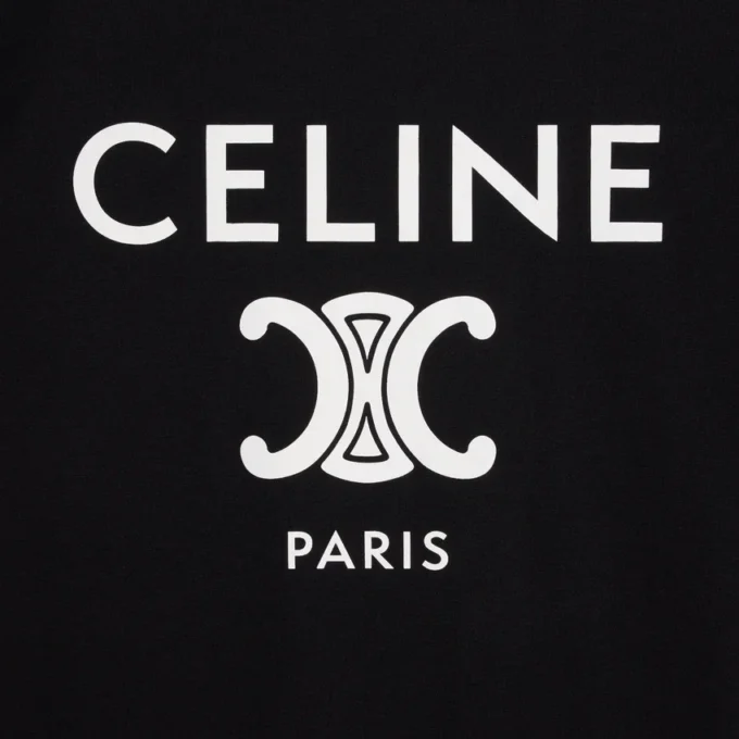 Koszulka CELINE Paris z bawełnianego dżerseju