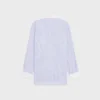 Koszulka oversize z bawełny chambray w paski Koszulka oversize z bawełny chambray w paski