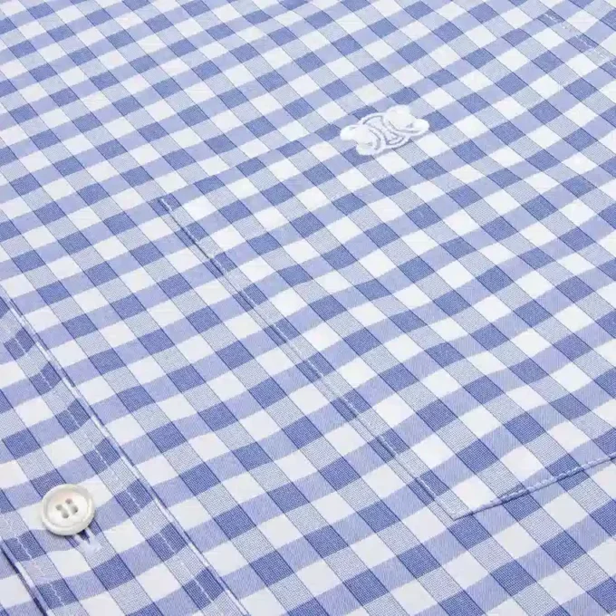 Krótka koszula z bawełny w kratkę Vichy Krótka koszula z bawełny w kratkę Vichy
