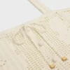 Krótki top z bawełny z kwiatowym wzorem szydełkowym