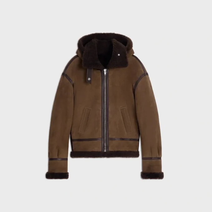 Kurtka typu aviator z zamszu Kurtka typu aviator z zamszu