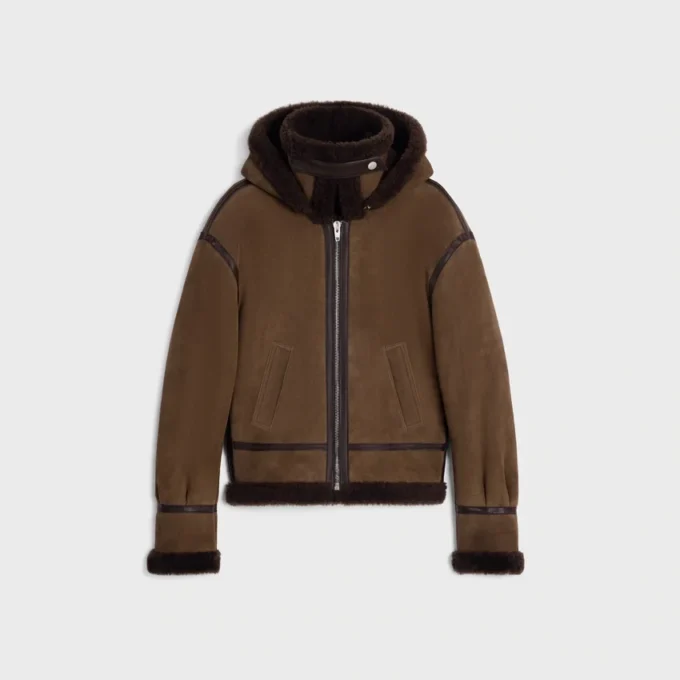 Kurtka typu aviator z zamszu Kurtka typu aviator z zamszu