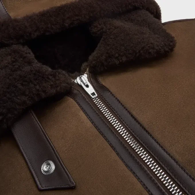 Kurtka typu aviator z zamszu Kurtka typu aviator z zamszu