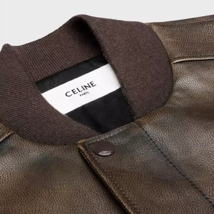 Kurtka typu aviator z zgrzebnej skóry cielęcej Kurtka typu aviator z zgrzebnej skóry cielęcej