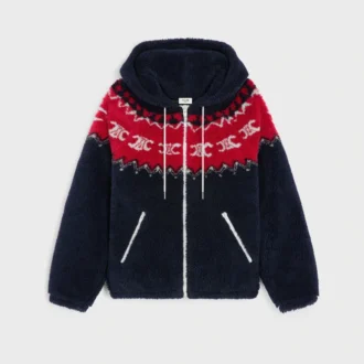 Kurtka z kapturem z polaru Triomphe Fair Isle