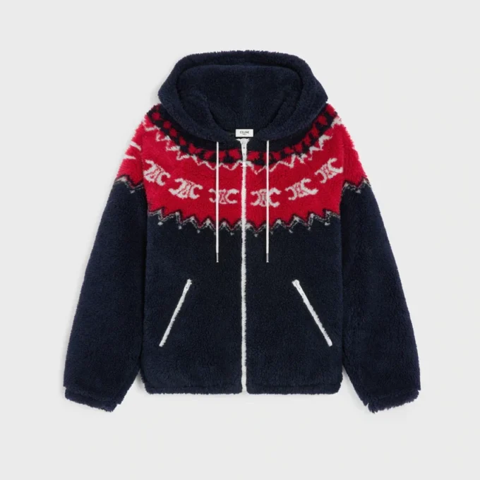 Kurtka z kapturem z polaru Triomphe Fair Isle