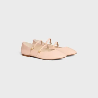 Les Ballerines CELINE Baleriny z podwójnym paskiem  z jagnięcej skóry