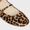 Les Ballerines CELINE Baleriny z podwójnym paskiem z włosistej skóry cielęcej w panterkę Les Ballerines CELINE Baleriny z podwójnym paskiem z włosistej skóry cielęcej w panterkę