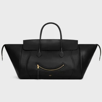 Luggage Big Smile z miękkiej, błyszczącej skóry jagnięcej