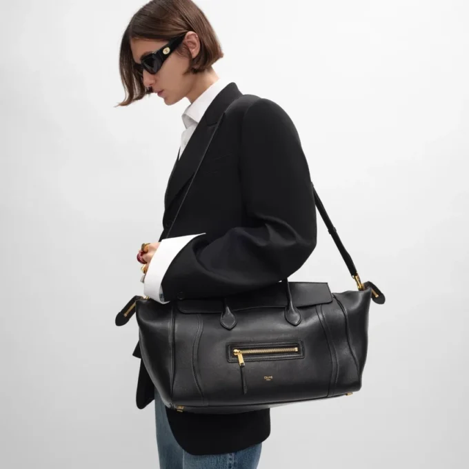 Luggage z miękkiej, błyszczącej skóry jagnięcej Luggage z miękkiej, błyszczącej skóry jagnięcej