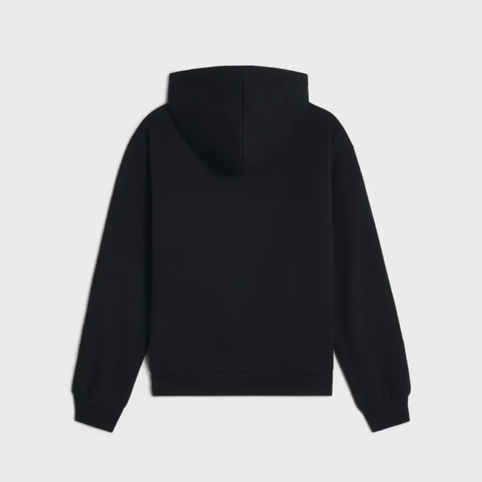 Luźna bluza z kapturem CELINE z bawełnianego polaru Luźna bluza z kapturem CELINE z bawełnianego polaru