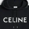 Luźna bluza z kapturem CELINE z bawełnianego polaru Luźna bluza z kapturem CELINE z bawełnianego polaru