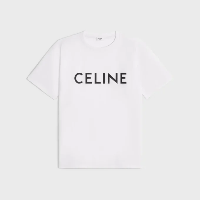 Luźna koszulka CELINE z bawełnianego dżerseju Luźna koszulka CELINE z bawełnianego dżerseju
