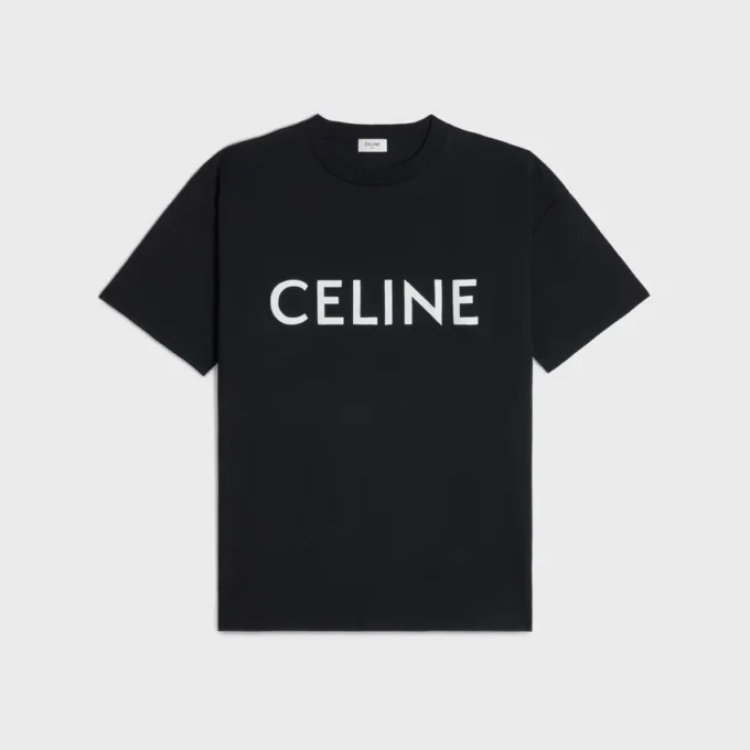 Luźna koszulka CELINE z bawełnianego dżerseju Luźna koszulka CELINE z bawełnianego dżerseju