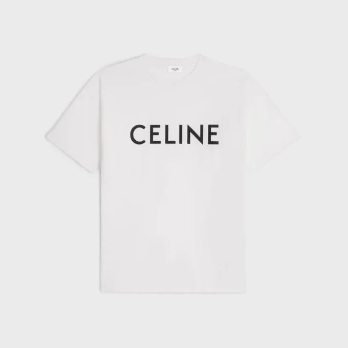 Luźna koszulka CELINE z bawełnianego dżerseju Luźna koszulka CELINE z bawełnianego dżerseju