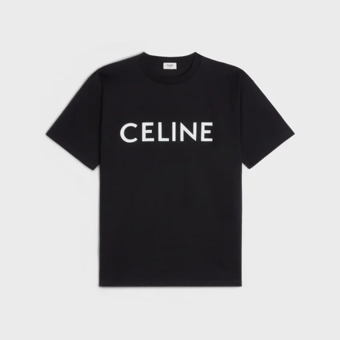 Luźna koszulka CELINE z bawełnianego dżerseju Luźna koszulka CELINE z bawełnianego dżerseju