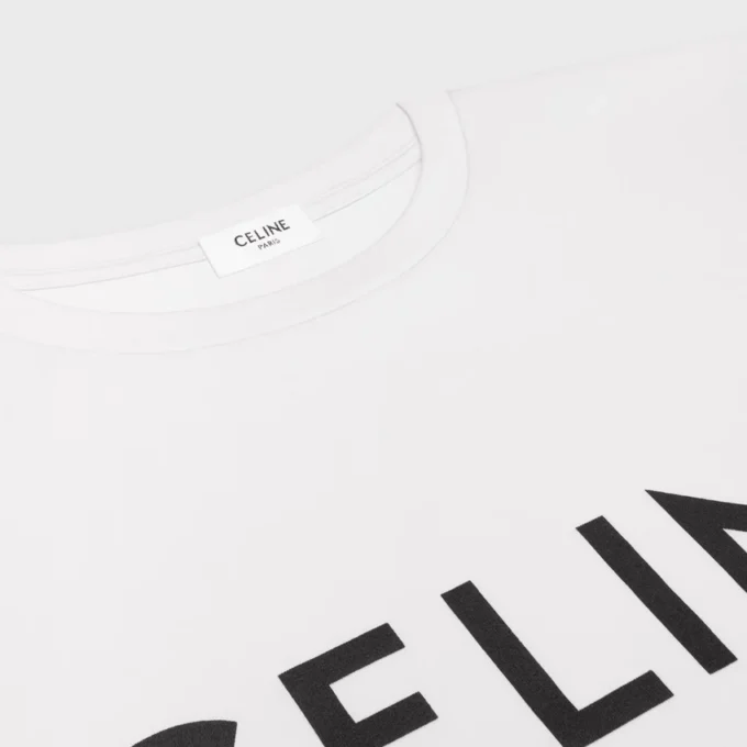 Luźna koszulka CELINE z bawełnianego dżerseju Luźna koszulka CELINE z bawełnianego dżerseju