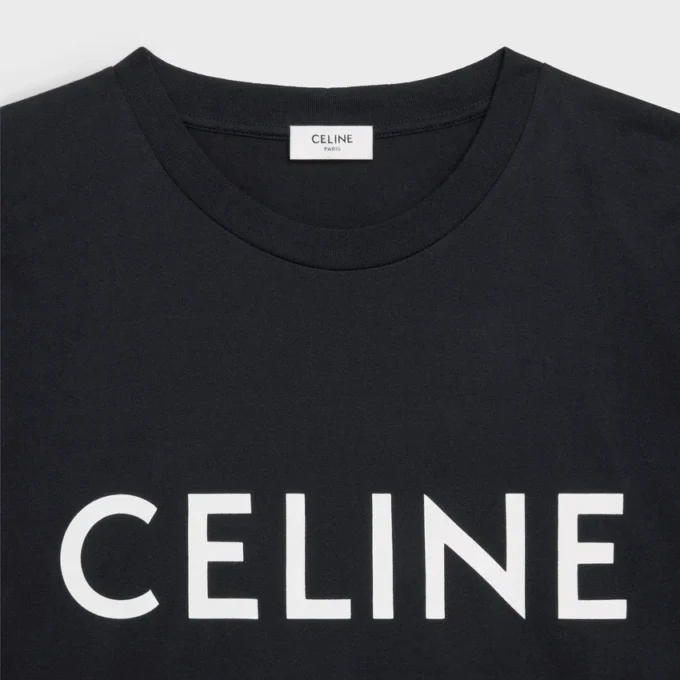 Luźna koszulka CELINE z bawełnianego dżerseju Luźna koszulka CELINE z bawełnianego dżerseju