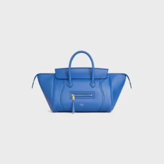 Mała torba Luggage z miękkiej, błyszczącej skóry jagnięcej