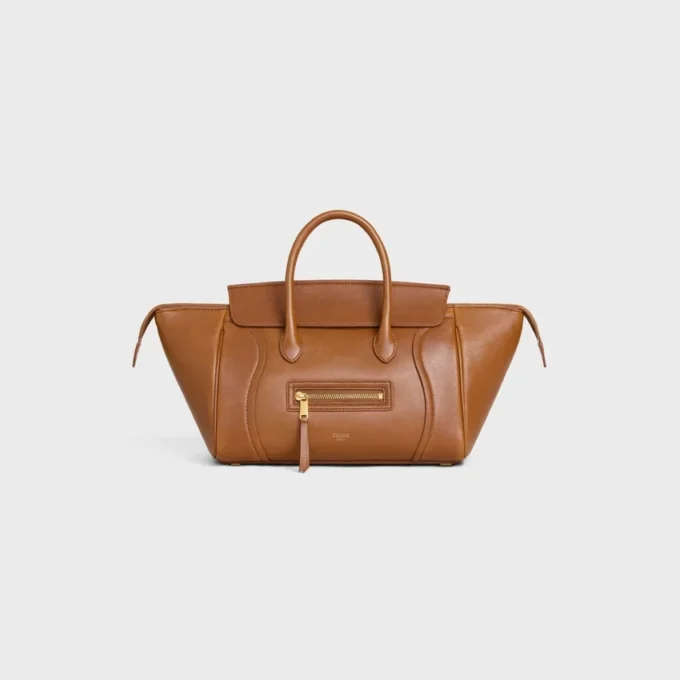 Mała torba Luggage z miękkiej, błyszczącej skóry jagnięcej Mała torba Luggage z miękkiej, błyszczącej skóry jagnięcej