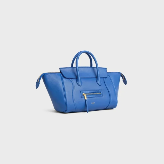 Mała torba Luggage z miękkiej, błyszczącej skóry jagnięcej Mała torba Luggage z miękkiej, błyszczącej skóry jagnięcej