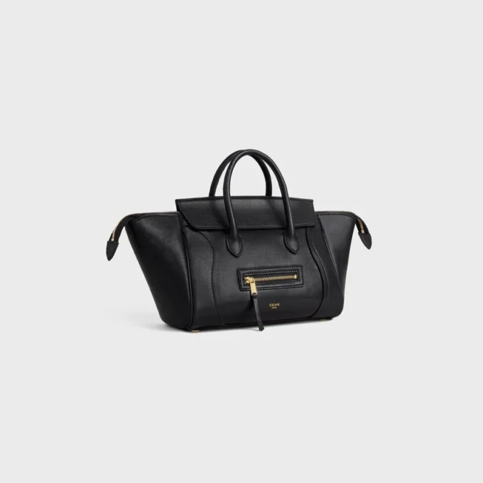 Mała torba Luggage z miękkiej, błyszczącej skóry jagnięcej Mała torba Luggage z miękkiej, błyszczącej skóry jagnięcej