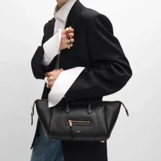 Mała torba Luggage z ziarnistej skóry cielęcej