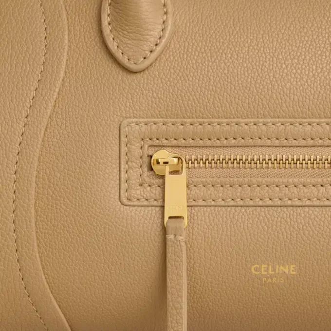 Mała torba Luggage z ziarnistej skóry cielęcej
