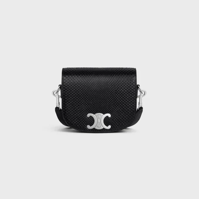 Mała torebka Besace Strap Triomphe z pytona