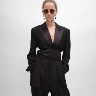 Marynarka Spencer Tux z wełnianej gabardyny